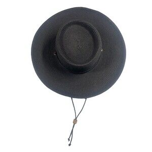 Melrose and Market Black Wide Brim Hat Women’s Classic Woven Sun Hat